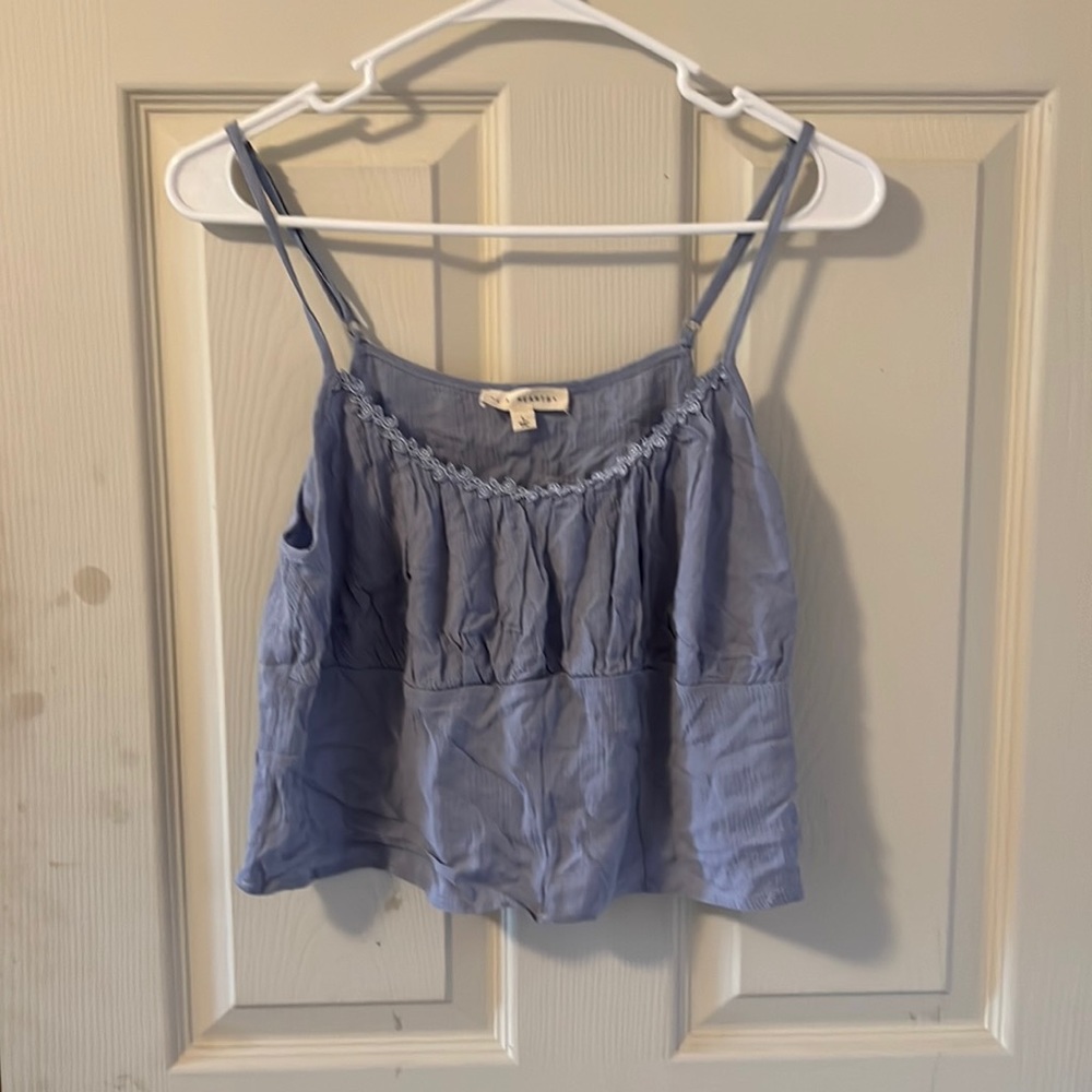 Pale blue cami crop